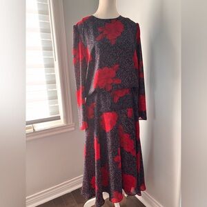 Vintage Lori Ann Long Sleeve Floral Dress